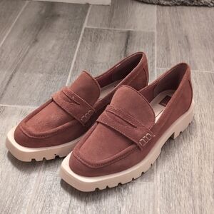 dolce vita Suede Loafers with Chunky Soles